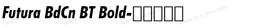 Futura BdCn BT Bold字体转换